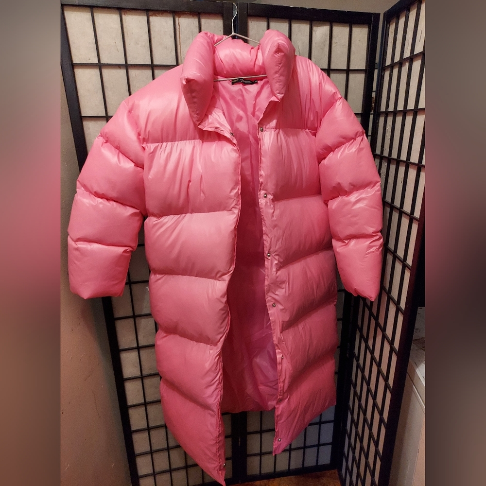 Finesse pink puffer coat XL
